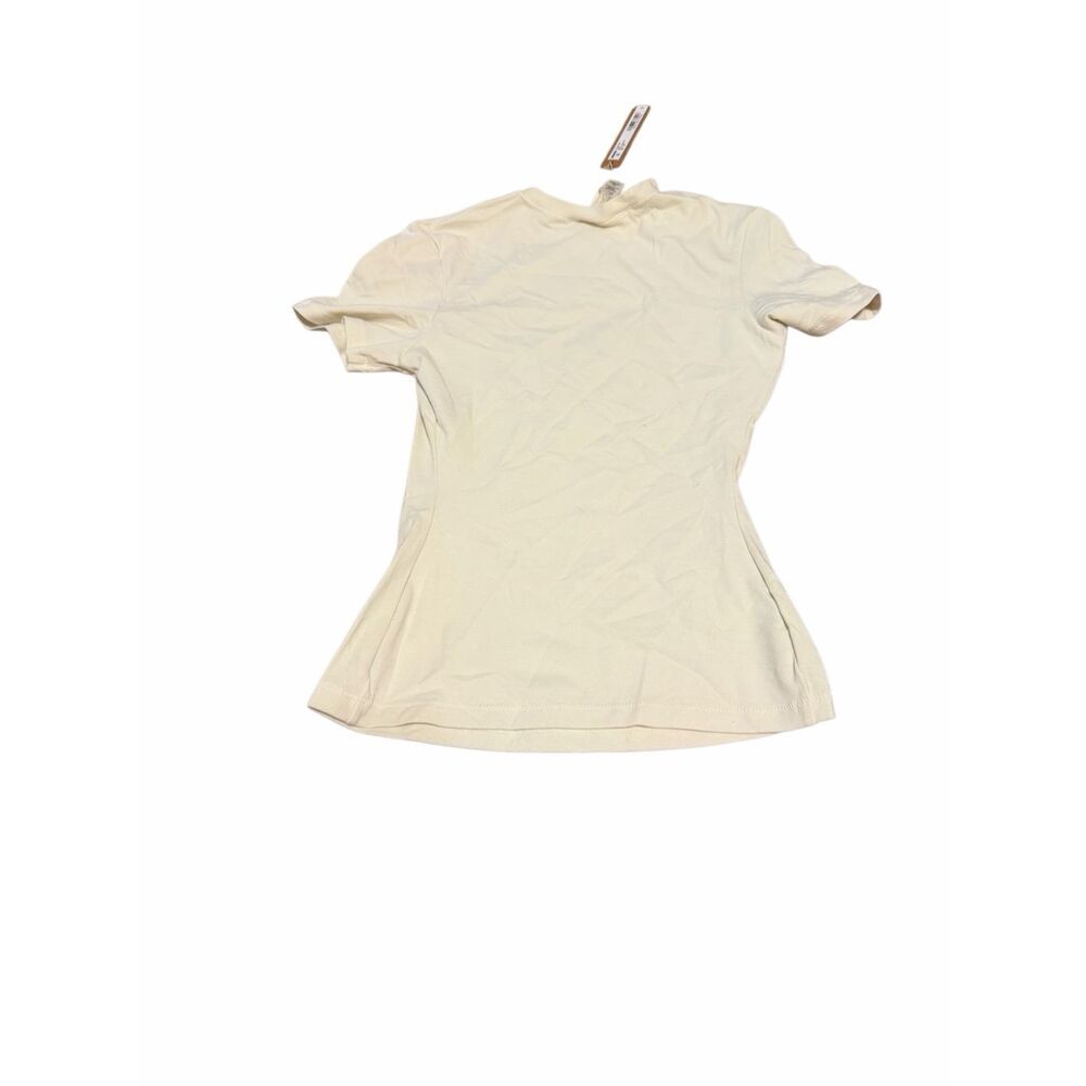 Brand New Skims Women's Size XS Bone White Cotton Jersey T-Shirt Top